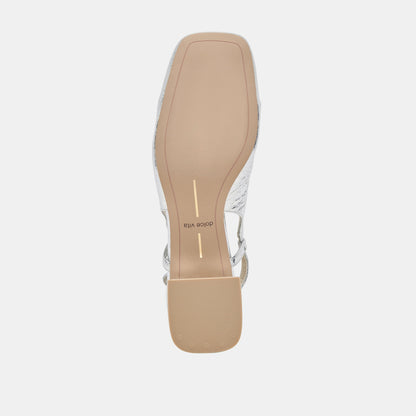 Dolce Vita MELLI HEELS SILVER DISTRESSED LEATHER