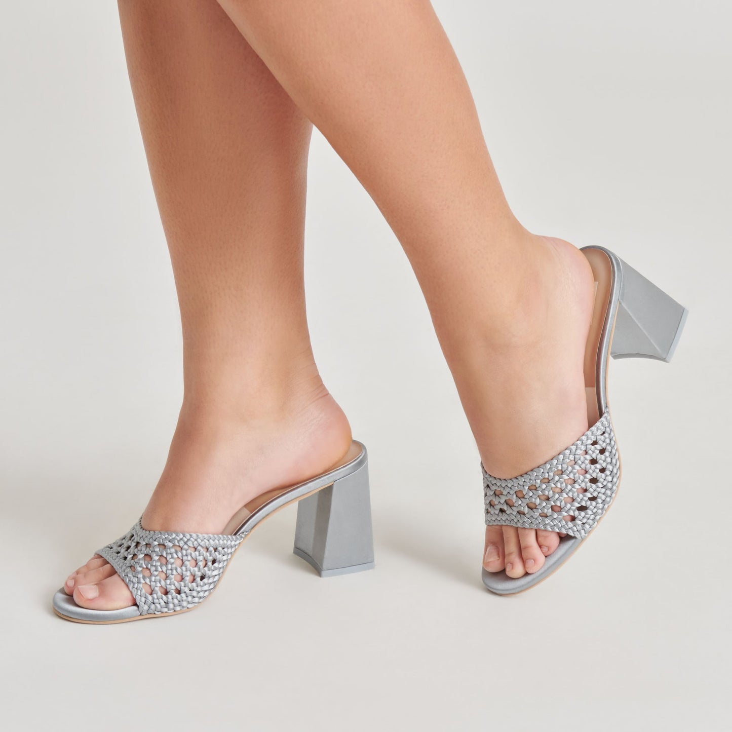 Dolce Vita MARGOE HEELS LIGHT BLUE WOVEN SATIN