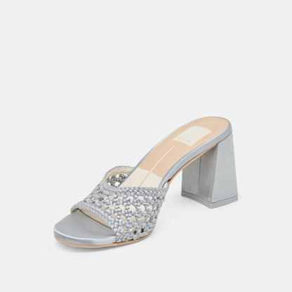 Dolce Vita MARGOE HEELS LIGHT BLUE WOVEN SATIN