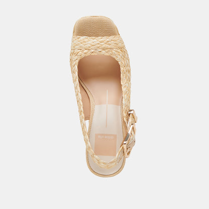 Dolce Vita FLORES HEELS NATURAL RAFFIA