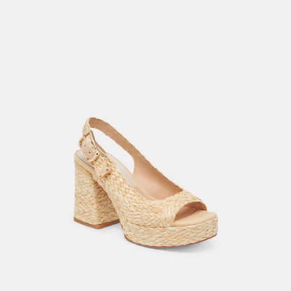 Dolce Vita FLORES HEELS NATURAL RAFFIA