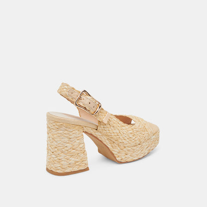 Dolce Vita FLORES HEELS NATURAL RAFFIA