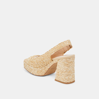 Dolce Vita FLORES HEELS NATURAL RAFFIA