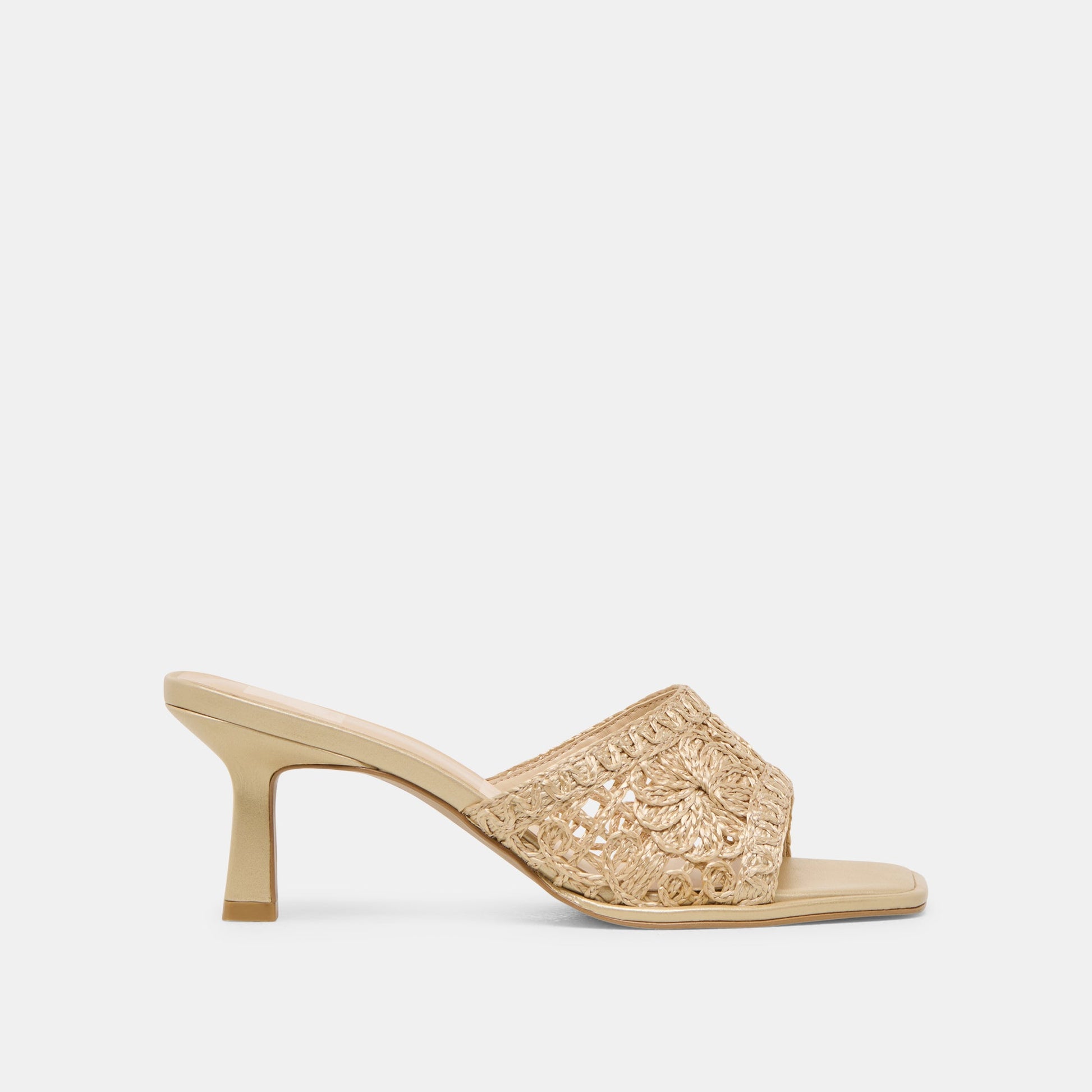 Dolce Vita MAYLAH HEELS LIGHT GOLD MACRAME