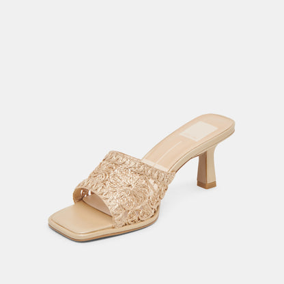Dolce Vita MAYLAH HEELS LIGHT GOLD MACRAME