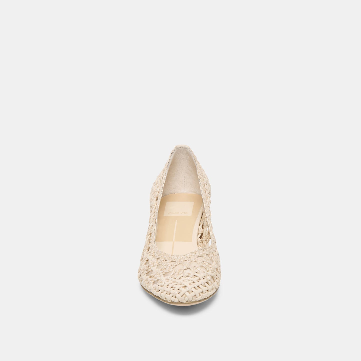 Dolce Vita Lula Ivory Multi Woven Raffia Heels