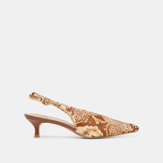 Dolce Vita Alenna Brown Snake Calf Hair Heels