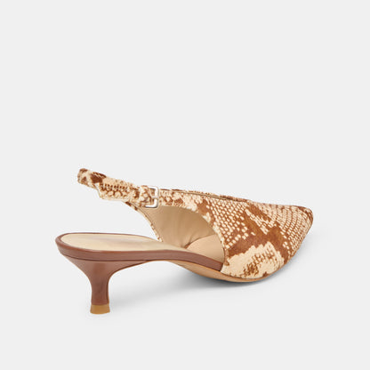 Dolce Vita Alenna Brown Snake Calf Hair Heels