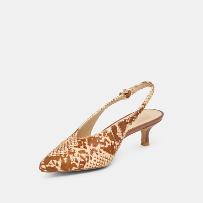 Dolce Vita Alenna Brown Snake Calf Hair Heels