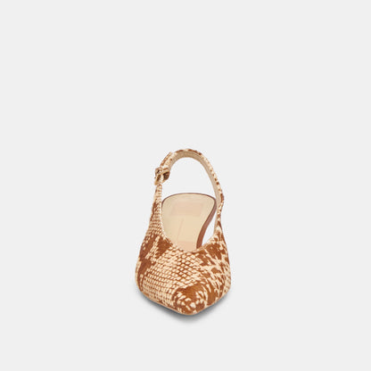 Dolce Vita Alenna Brown Snake Calf Hair Heels