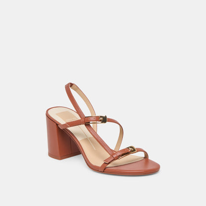 Dolce Vita Faye Cognac Leather Heels
