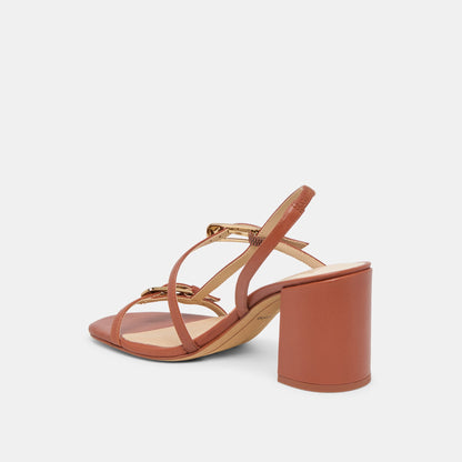 Dolce Vita Faye Cognac Leather Heels