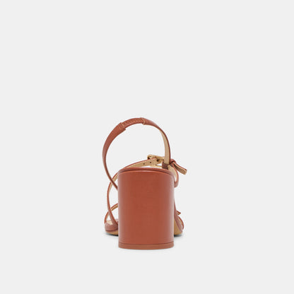 Dolce Vita Faye Cognac Leather Heels