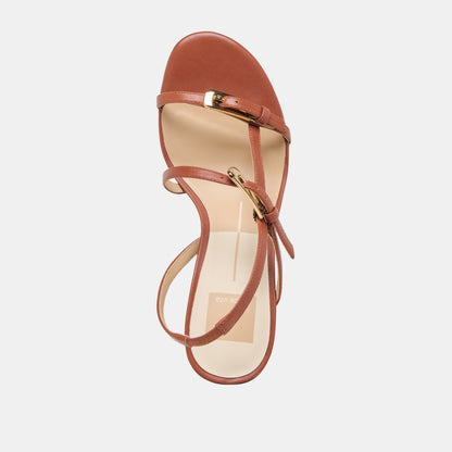Dolce Vita Faye Cognac Leather Heels