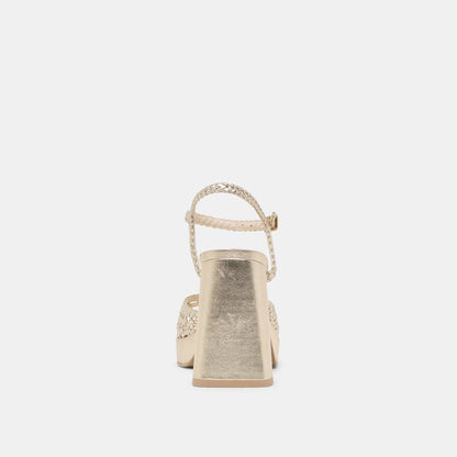 Dolce Vita PEYTEN HEELS LIGHT GOLD WOVEN STELLA