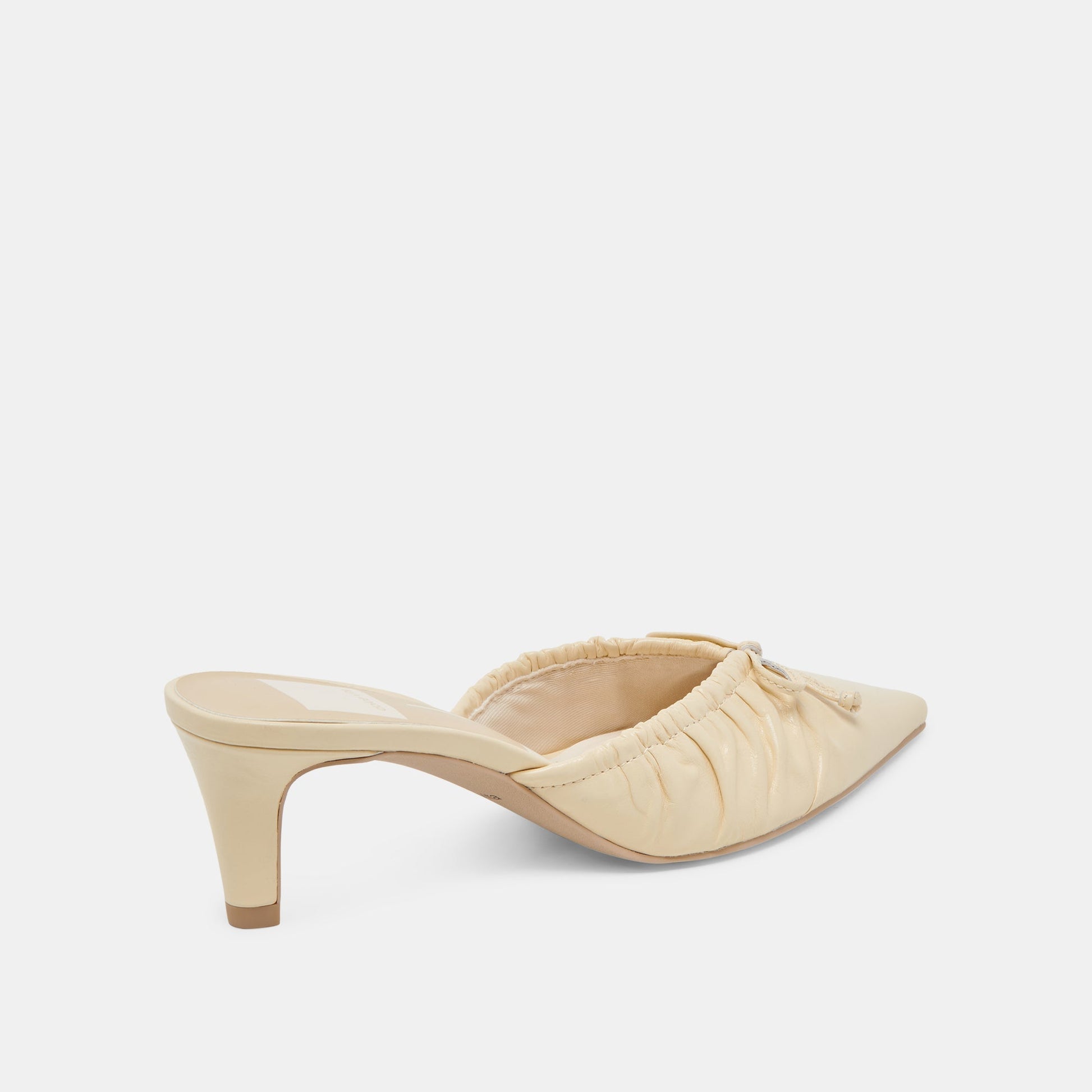 Dolce Vita KAIRI MID HEELS LIGHT YELLOW CRINKLE PATENT