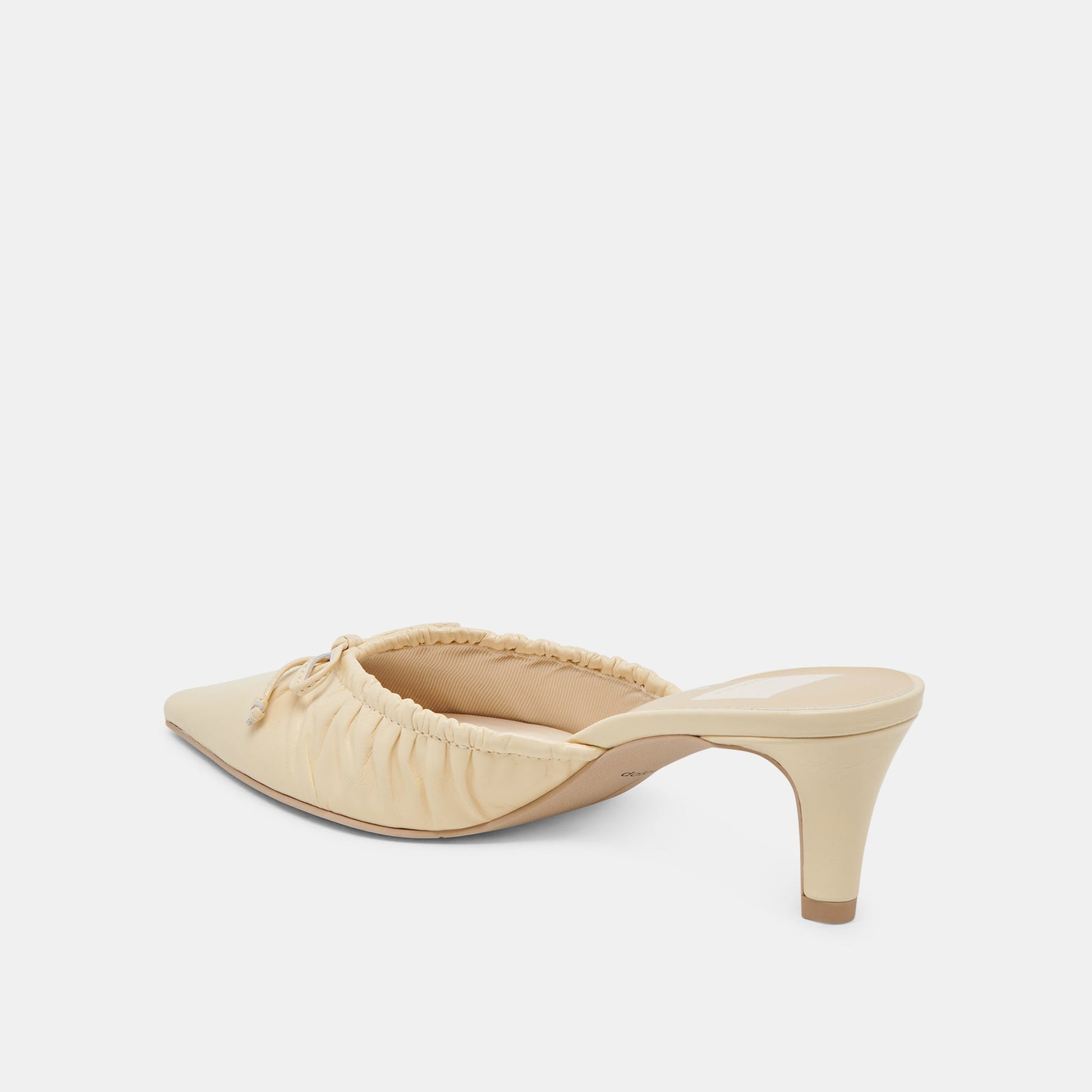Dolce Vita KAIRI MID HEELS LIGHT YELLOW CRINKLE PATENT