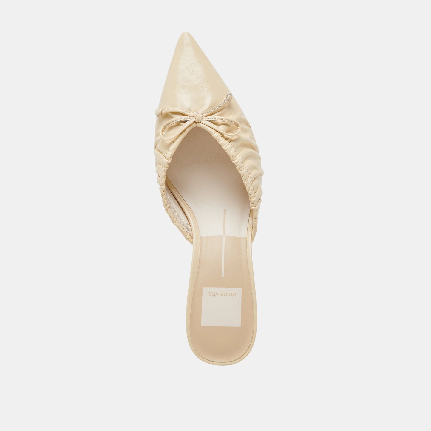 Dolce Vita KAIRI MID HEELS LIGHT YELLOW CRINKLE PATENT