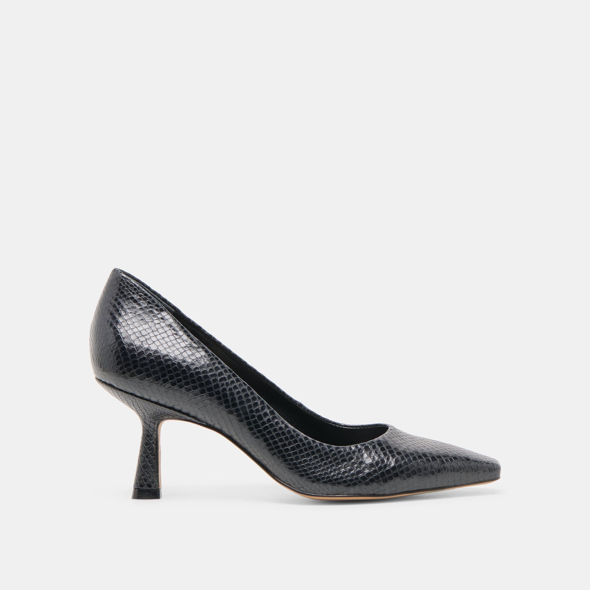 Dolce Vita Briona Onyx Embossed Leather Heels
