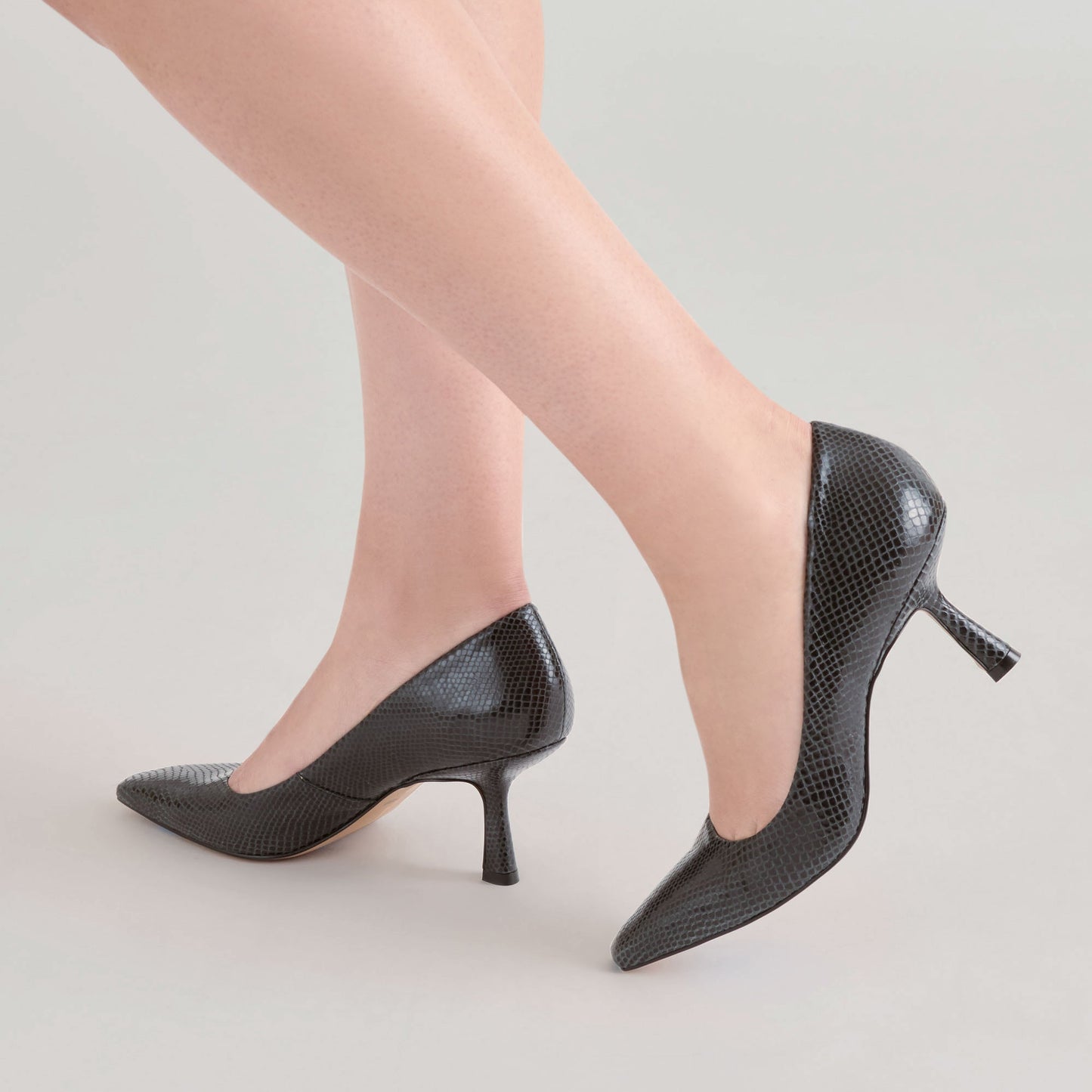 Dolce Vita Briona Onyx Embossed Leather Heels
