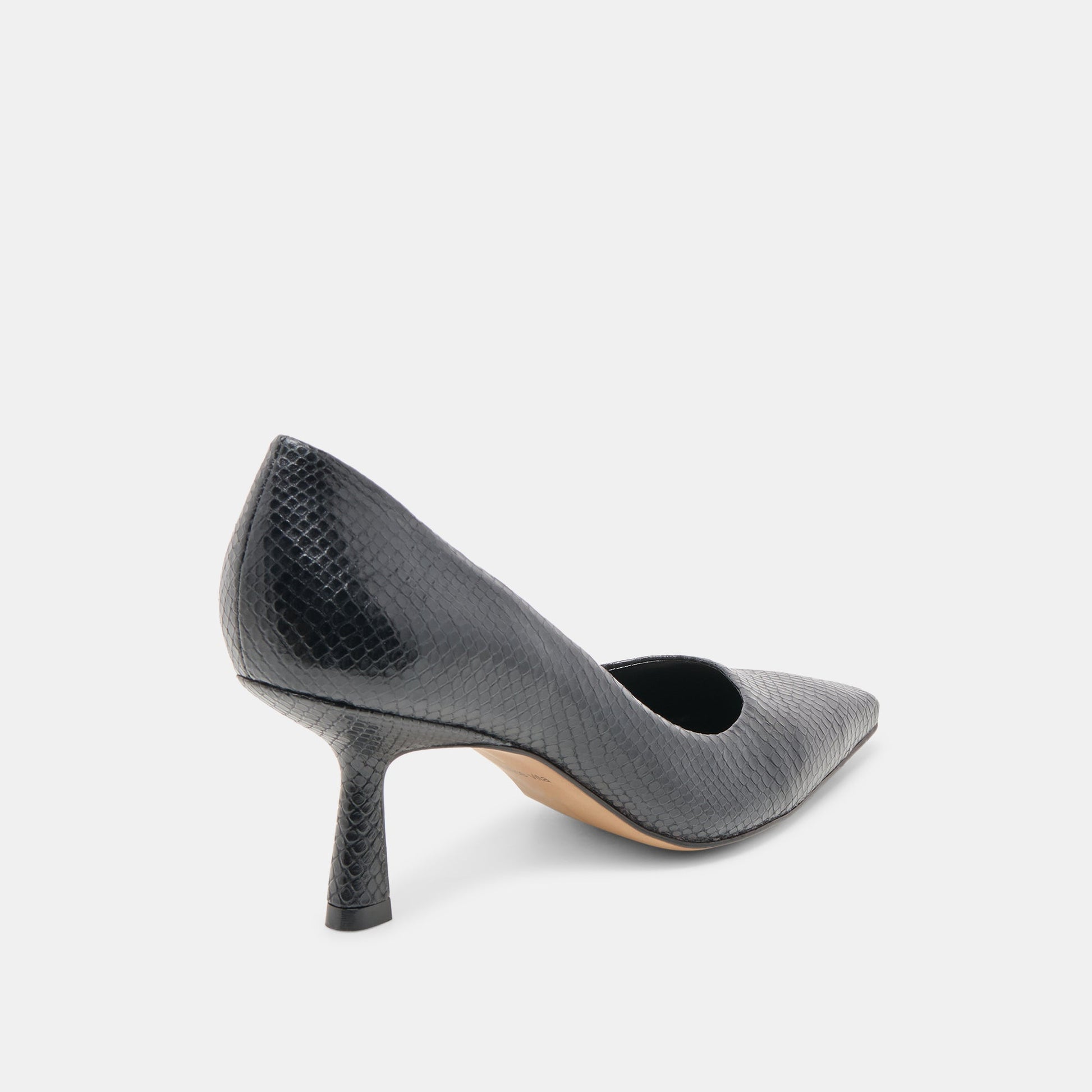 Dolce Vita Briona Onyx Embossed Leather Heels