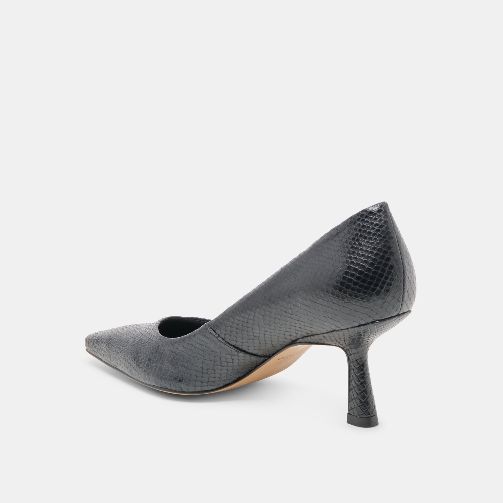 Dolce Vita Briona Onyx Embossed Leather Heels