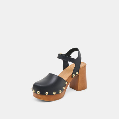 Dolce Vita CLOVER HEELS BLACK LEATHER