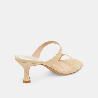 Dolce Vita Genora Lt Natural Woven Raffia Heels