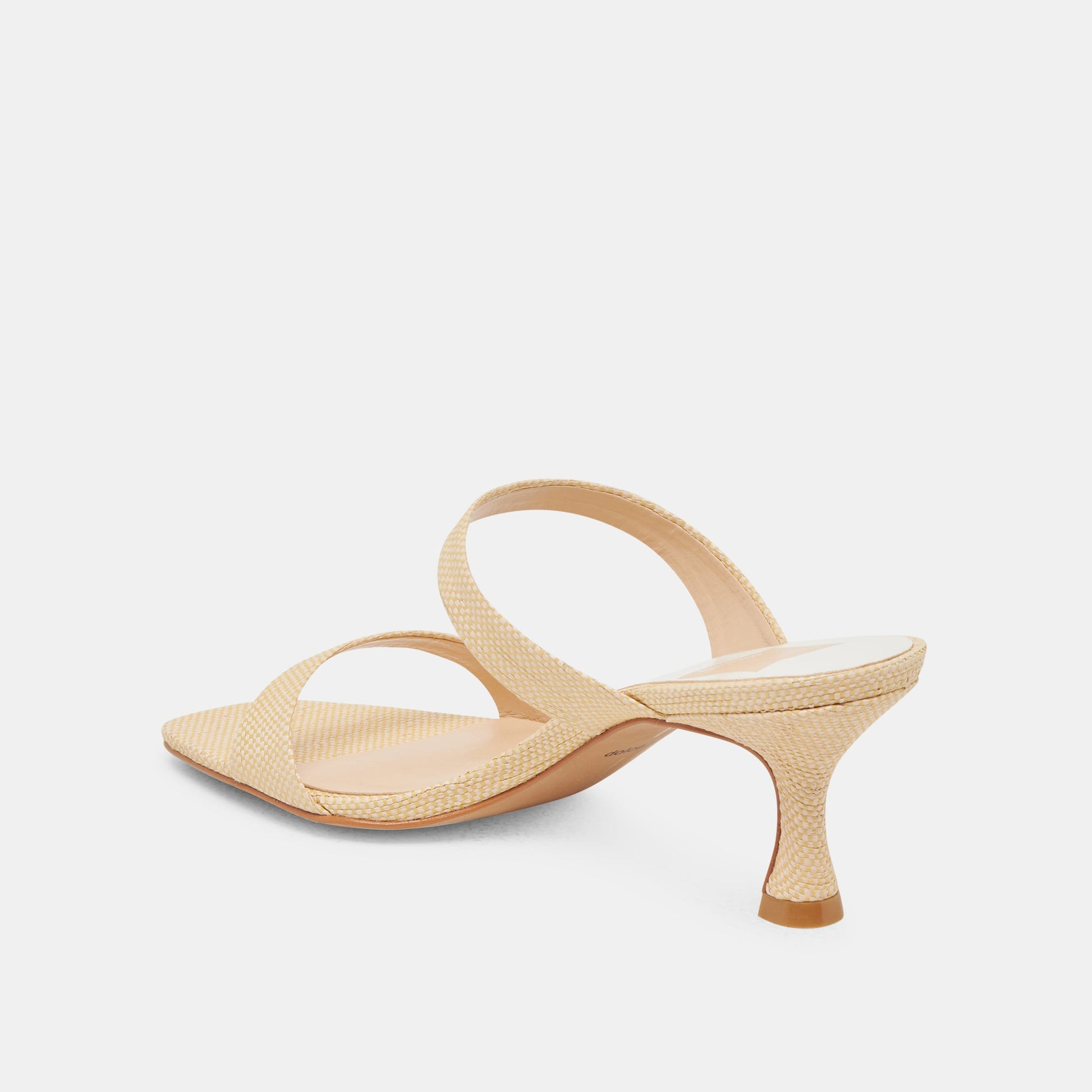 Dolce Vita Genora Lt Natural Woven Raffia Heels