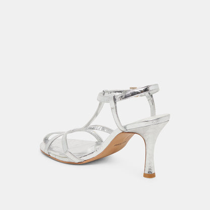Dolce Vita LIANE HEELS SILVER DISTRESSED LEATHER