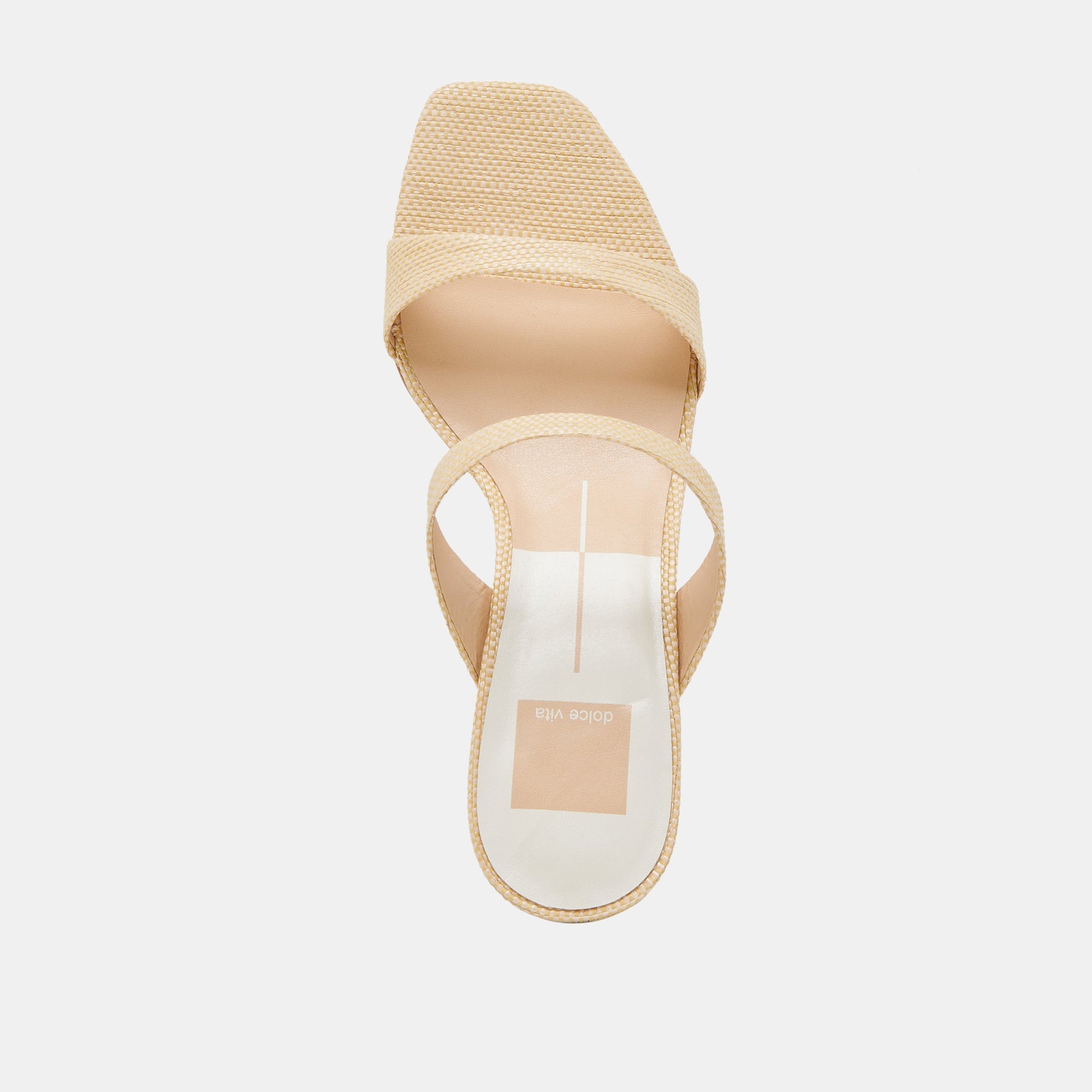 Dolce Vita Genora Wide Lt Natural Woven Raffia Heels