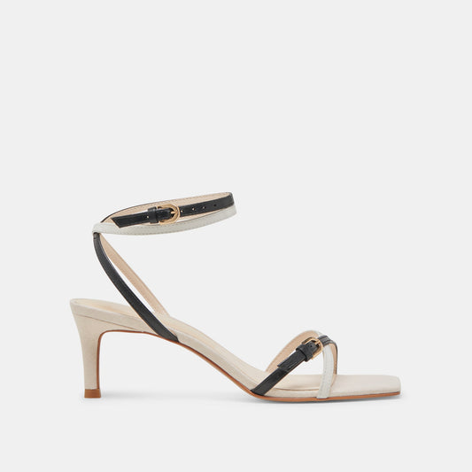 Dolce Vita BAMBY HEELS WHITE BLACK LEATHER