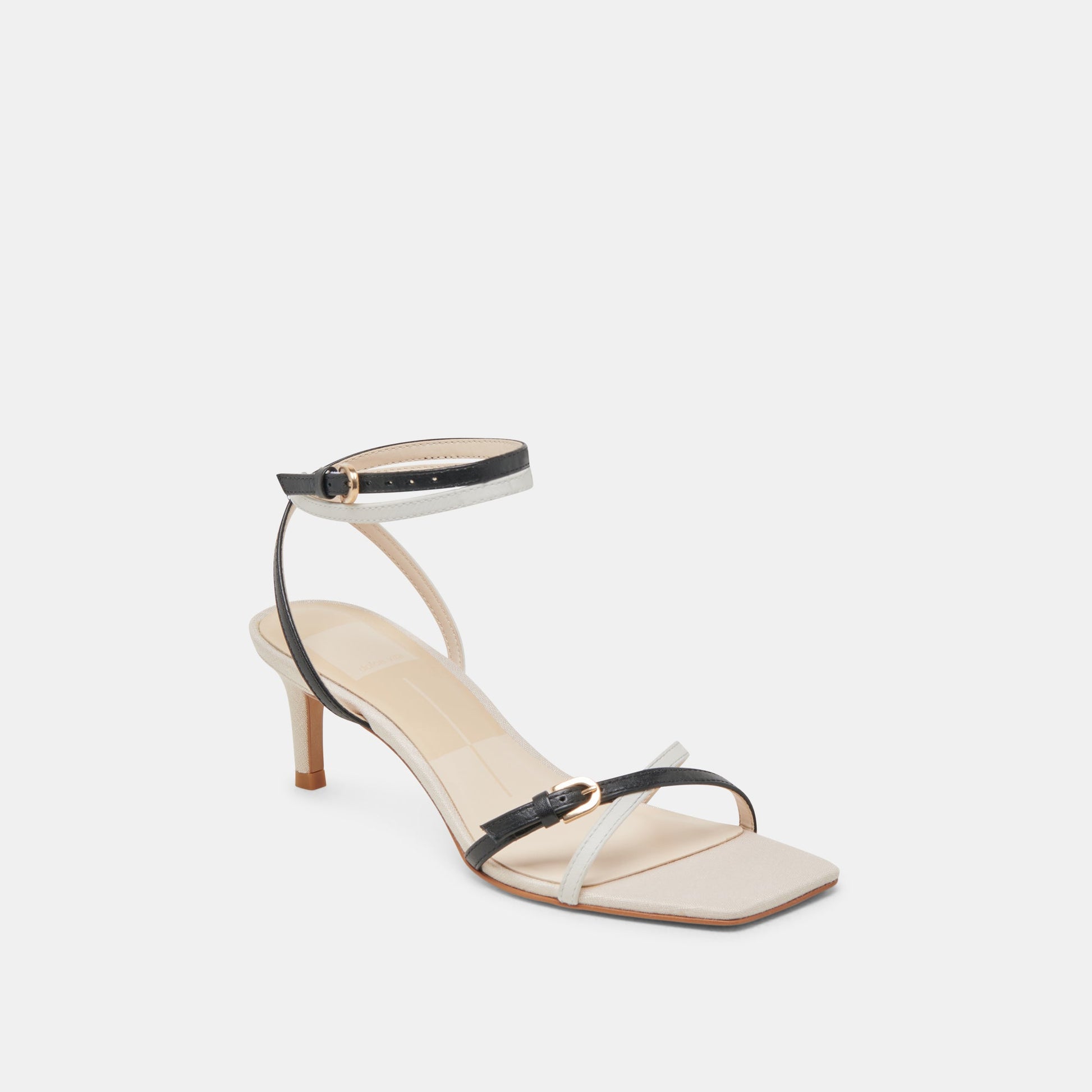 Dolce Vita BAMBY HEELS WHITE BLACK LEATHER