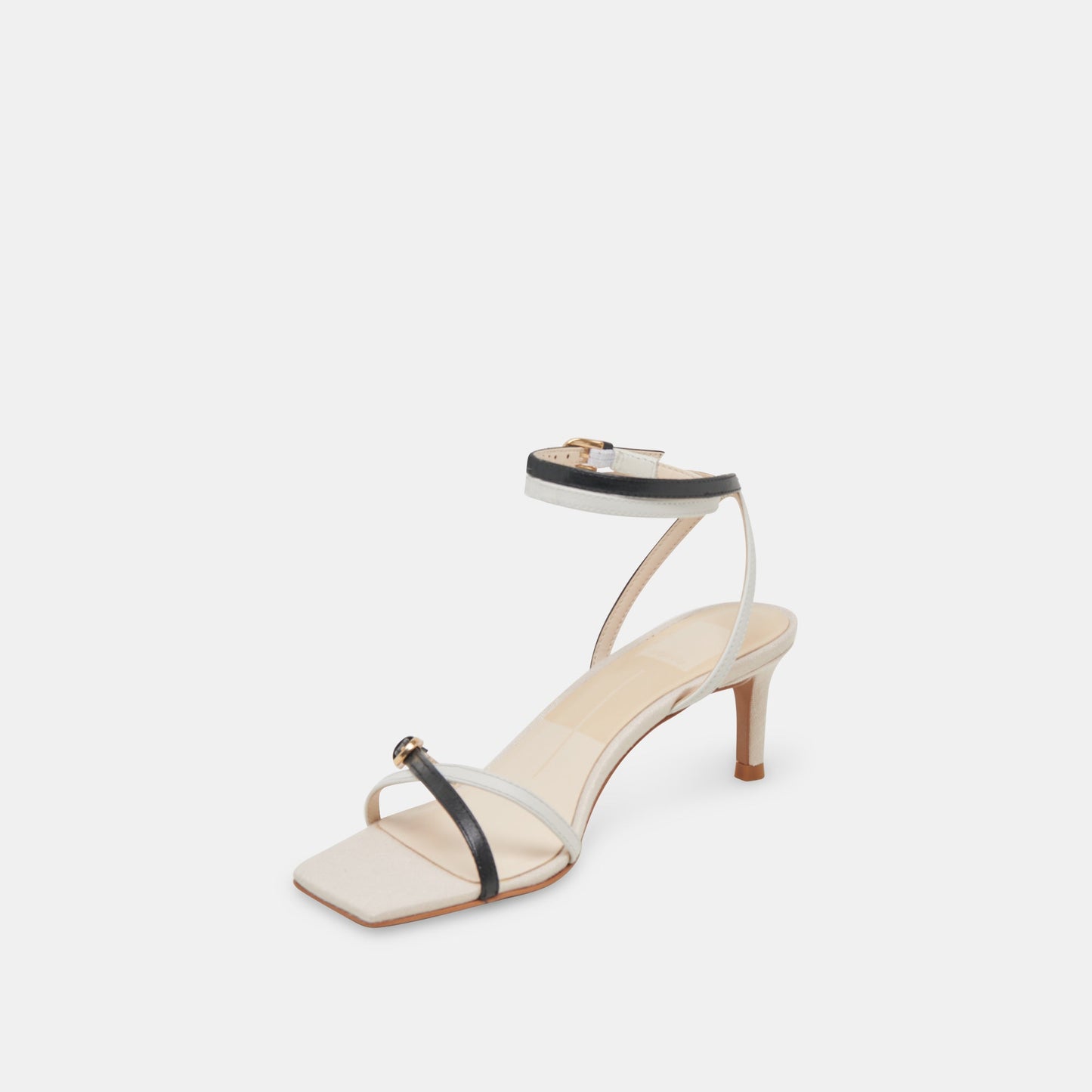 Dolce Vita BAMBY HEELS WHITE BLACK LEATHER