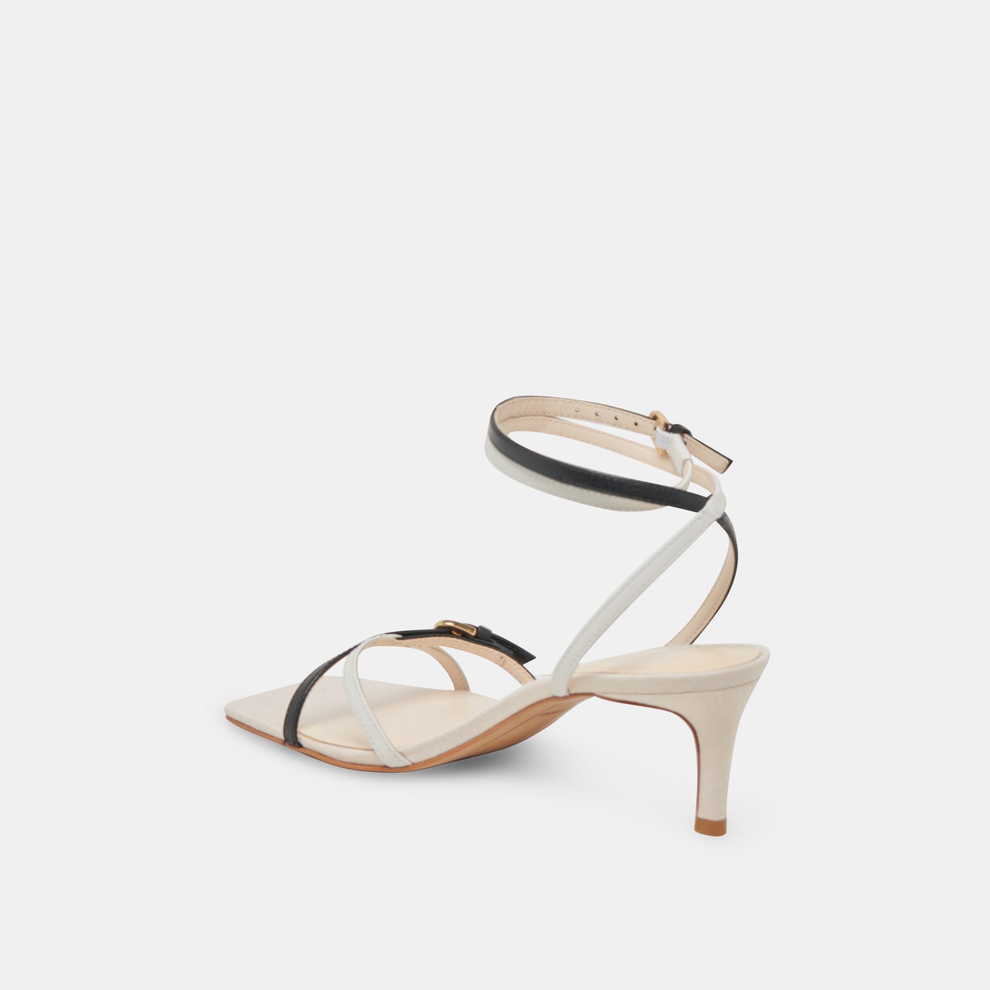 Dolce Vita BAMBY HEELS WHITE BLACK LEATHER