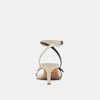 Dolce Vita BAMBY HEELS WHITE BLACK LEATHER