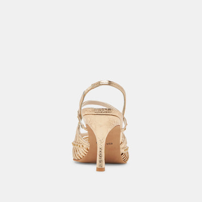 Dolce Vita HENSAL HEELS GOLD DISTRESSED LEATHER