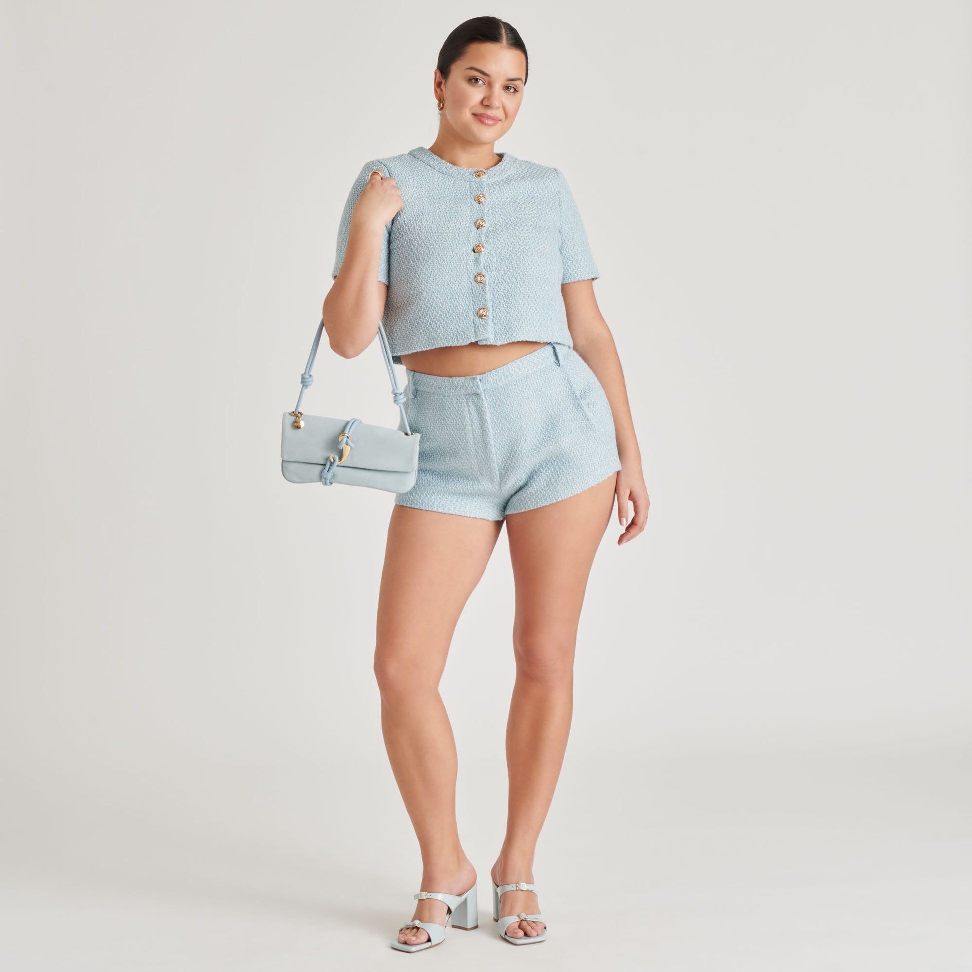 Dolce Vita SHANE HEELS ICE BLUE CRINKLE PATENT