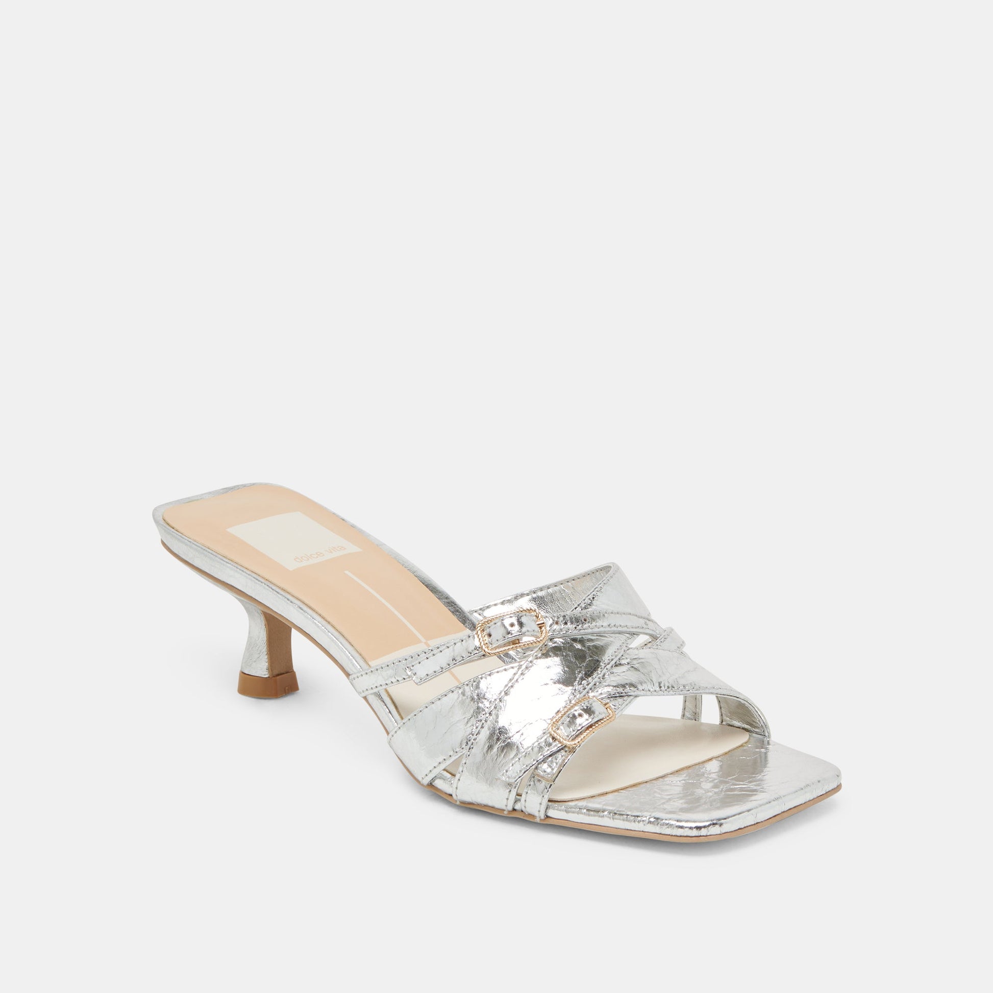 Dolce Vita BRYANT HEELS SILVER DISTRESSED LEATHER