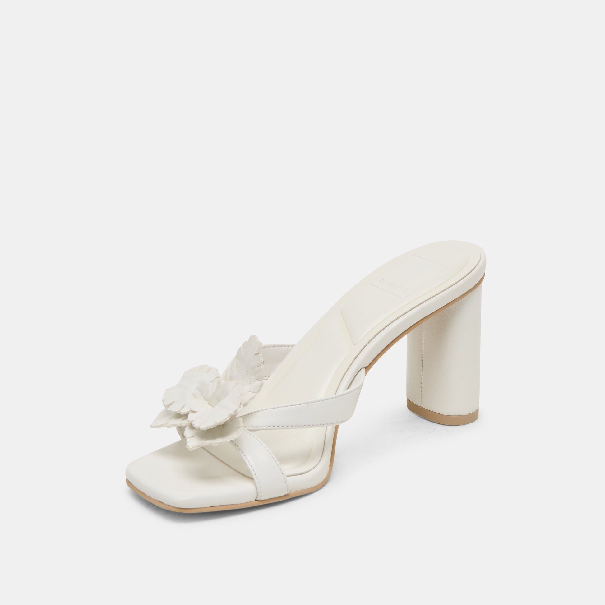 Dolce Vita Nikil White Leather Heels