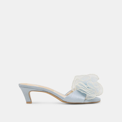 Dolce Vita NARITA PEARL HEELS LIGHT BLUE SATIN