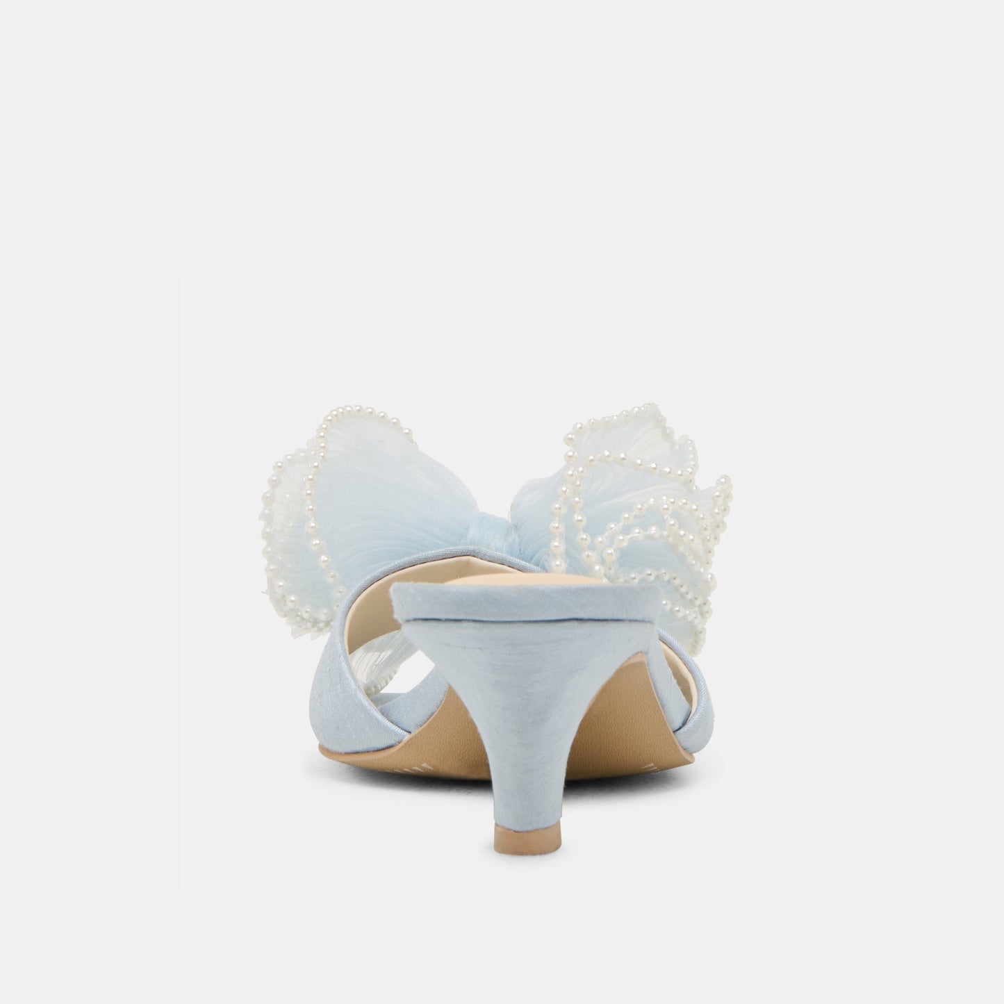 Dolce Vita NARITA PEARL HEELS LIGHT BLUE SATIN
