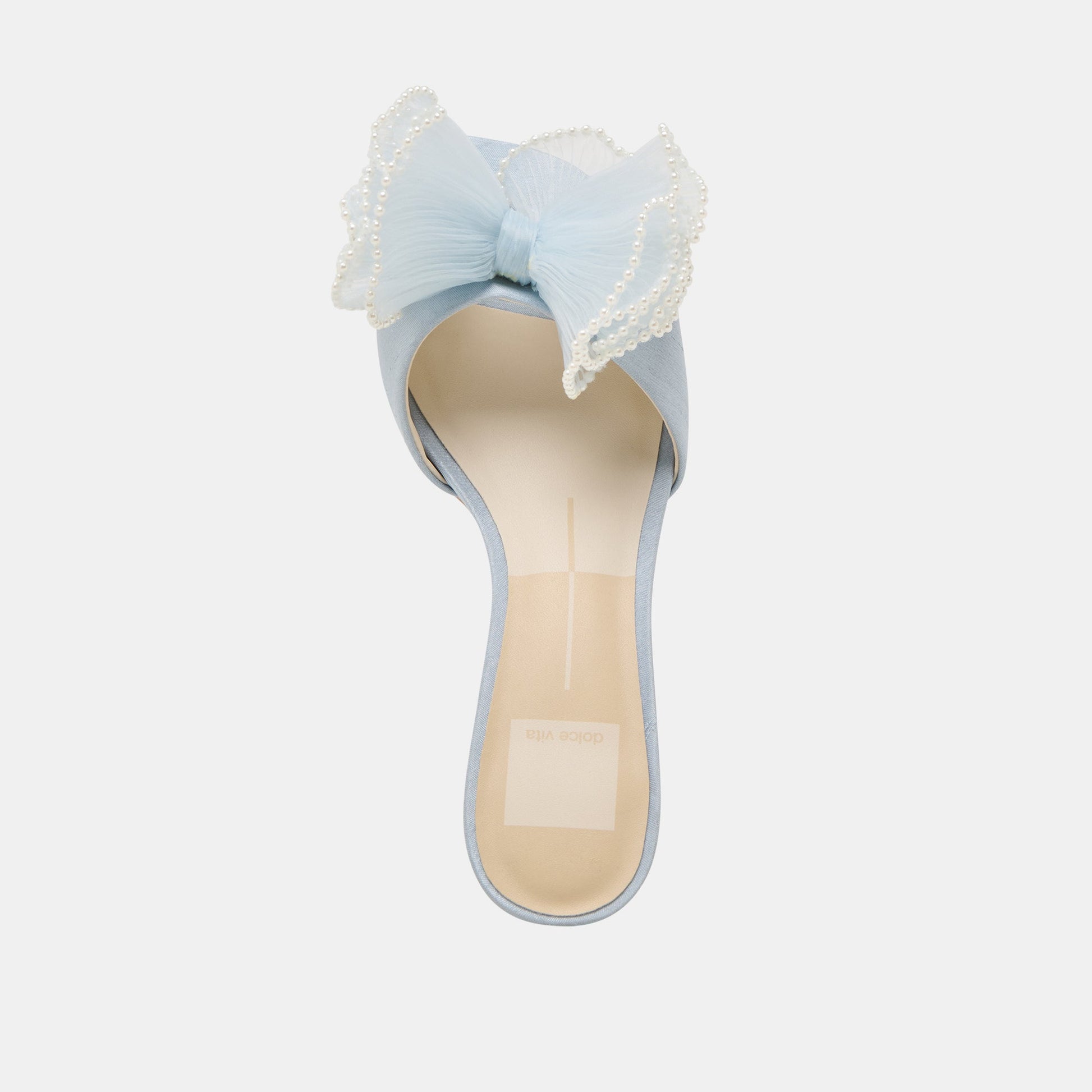 Dolce Vita NARITA PEARL HEELS LIGHT BLUE SATIN