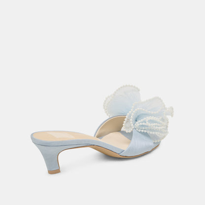 Dolce Vita NARITA PEARL HEELS LIGHT BLUE SATIN