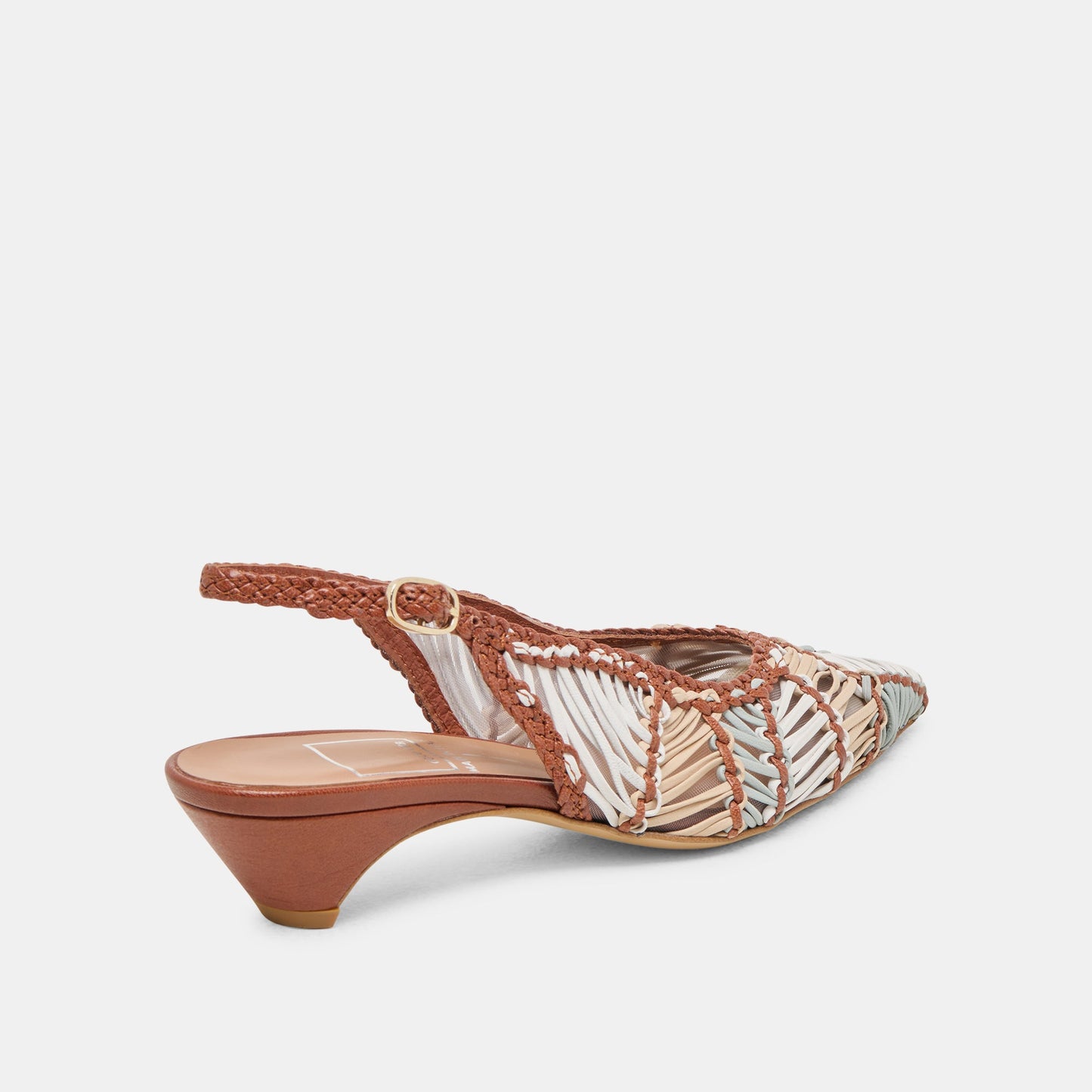 Dolce Vita Dafney Tan Multi Woven Leather Heels