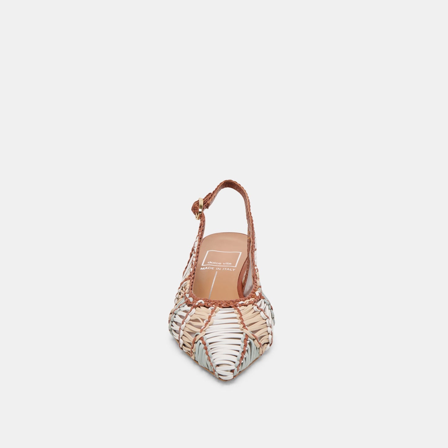Dolce Vita Dafney Tan Multi Woven Leather Heels