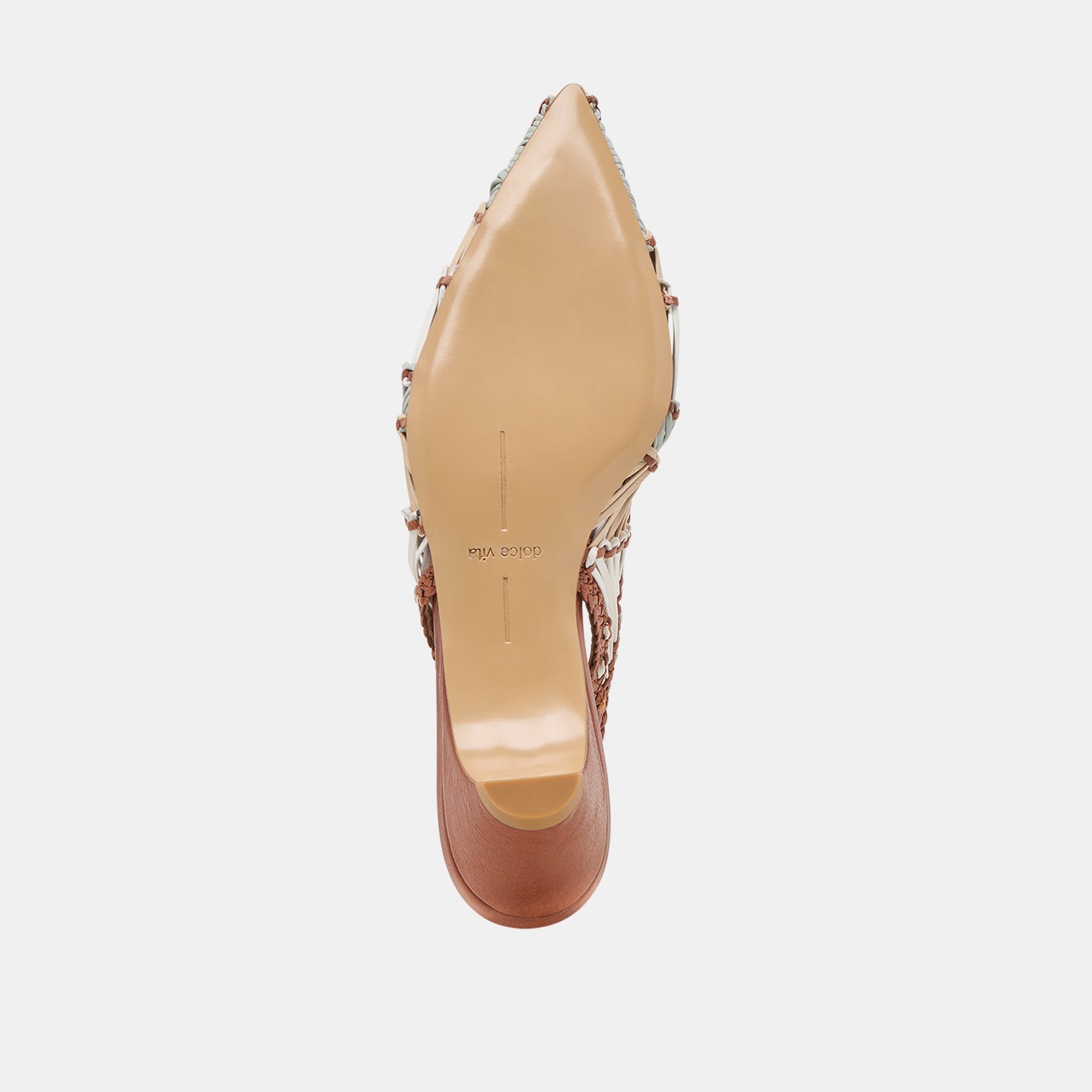 Dolce Vita Dafney Tan Multi Woven Leather Heels