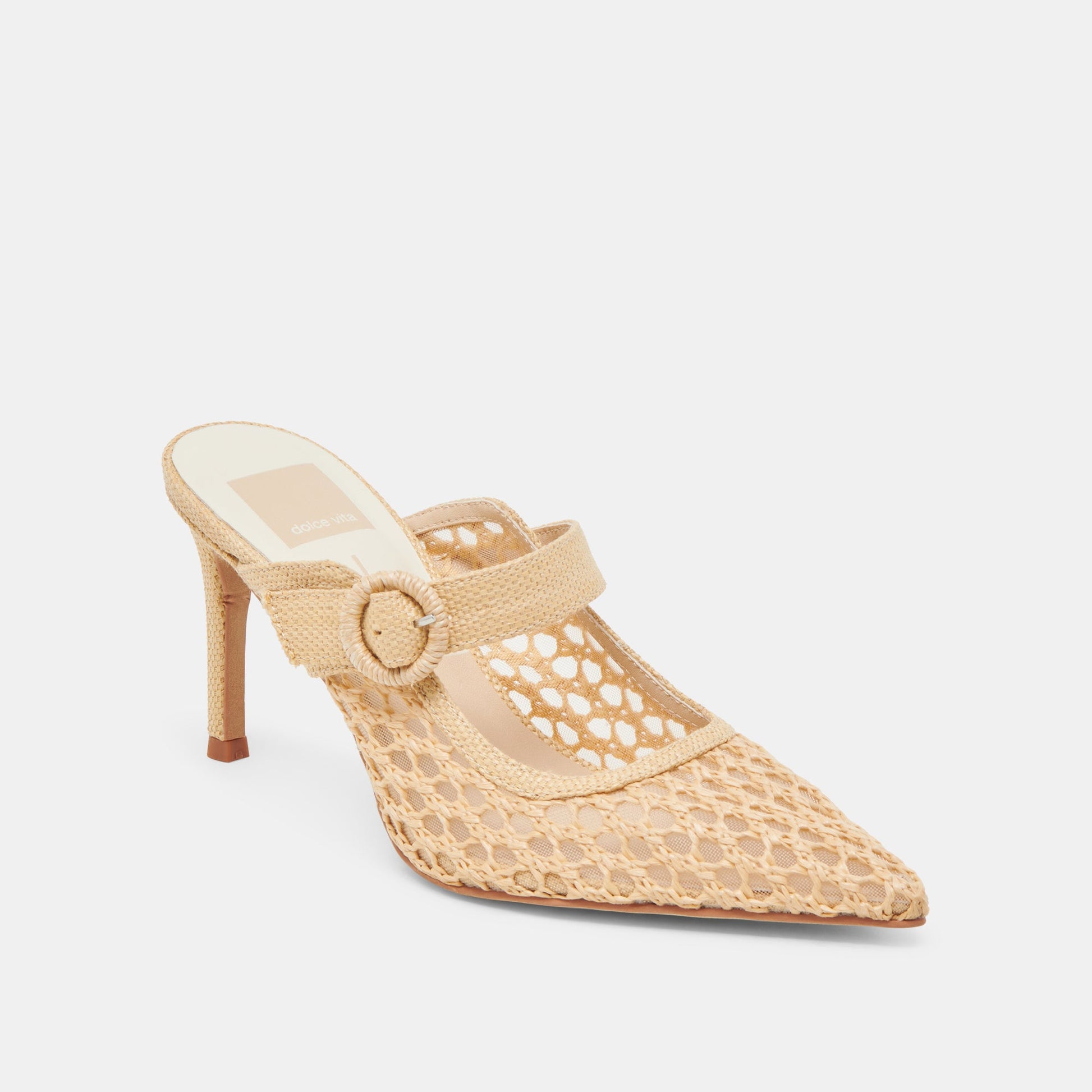 Dolce Vita KEEKEE HEELS LT NATURAL WOVEN RAFFIA