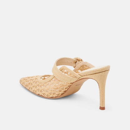 Dolce Vita KEEKEE HEELS LT NATURAL WOVEN RAFFIA