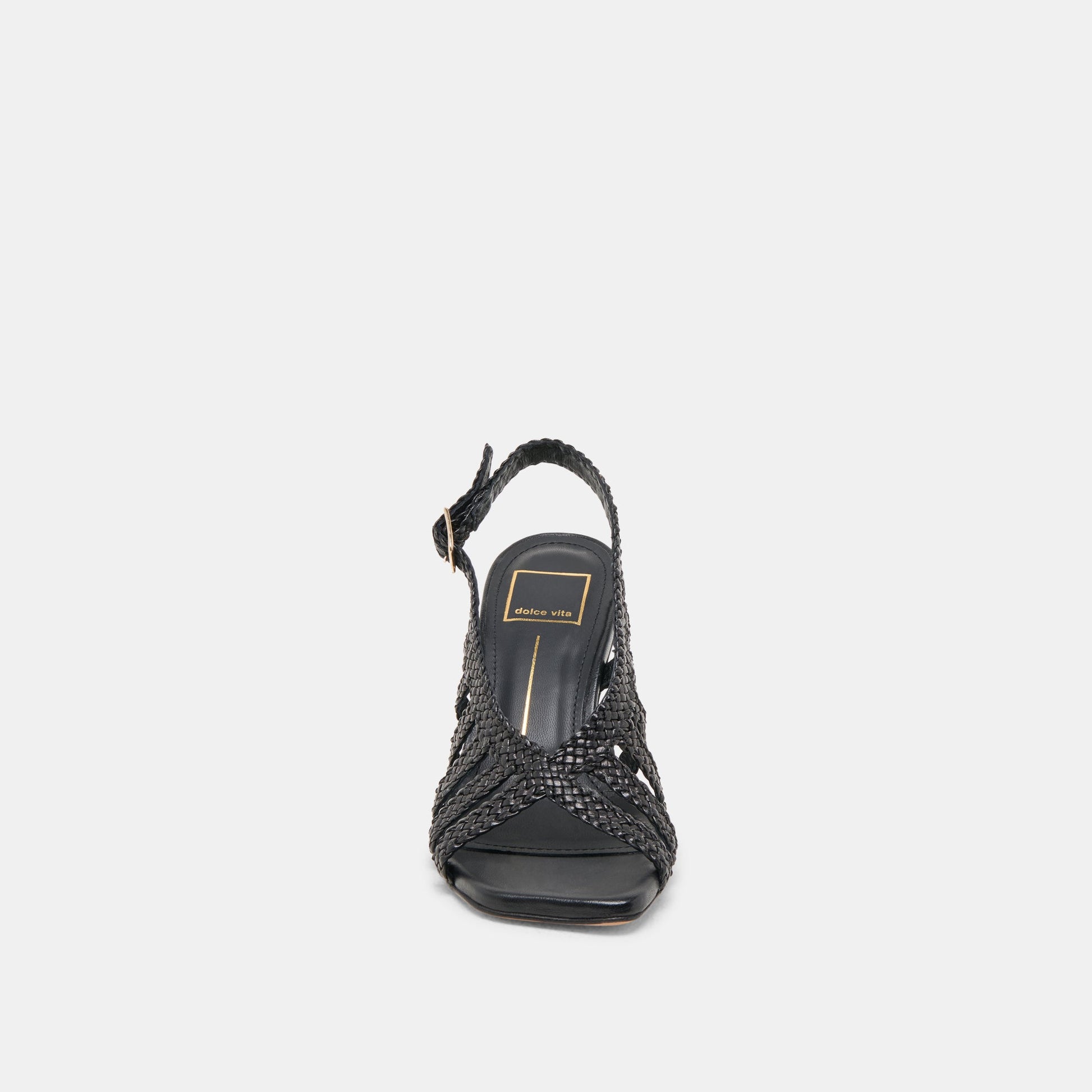 Dolce Vita SICILY HEELS BLACK WOVEN LEATHER